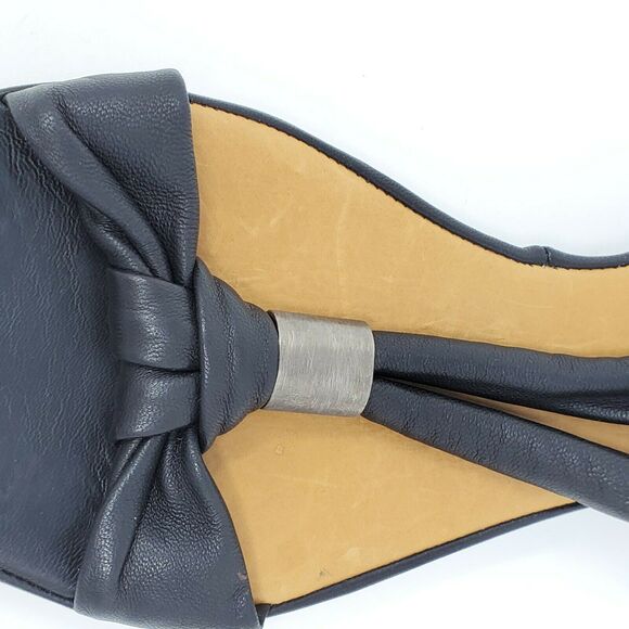 Raquel By Coclico Napa Black Strappy Ankle Strap Open Toe Sandals 37.5 - Picture 12 of 12